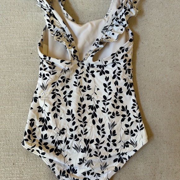 GB girls Black and White Kids Swim One Piece - Picture 2 of 5